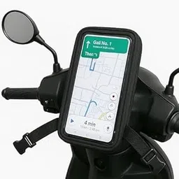 Mount Holder Navigation 360 Degree Rotation Mirror Cradle for All Smartphones Bicycle, Motorcycle, Scooty (Black)-picture-13