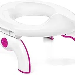 Divik Travel Potty Folding Seat for Kids || 2 in 1 Go Potty Kids Potties Training Toilet Seat/Trainer Chair || Non-Slip Travel Potty Chairs Foldable Kids Baby Potty Training Seat || (1Pcs)-image-2