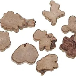 MERISHOPP 30 Pieces 20-40mm Rustic Wooden Wood Log Slices Natural Tree Bark, Small Size for Home Decoration & Rustic Wedding Centerpieces Favor DIY Arts Crafts-image-39