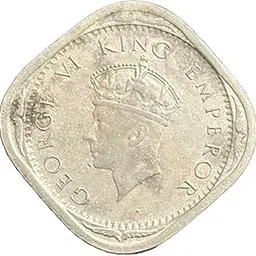 1939 British India 2 Annas Coin, King George VI, Colonial Currency-picture-17