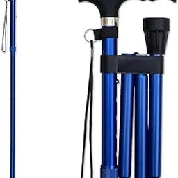 MCP Jindal Premium Imported Foldable Walking Stick for Men, Walking Stick for Women Old Age (Blue)-image-31