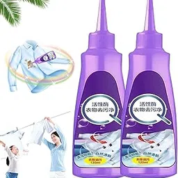 2PCS Active Enzyme Laundry Stain Remover, Active Enzyme Clothing Stain Removers, Stubborn Stains Cleaner,Clothes Oil Stain Remover (120ML) (2)-picture-17