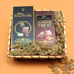 SFU E Com Dry Fruit Hamper Pack with Temptation, Bournville & Raisin | Ideal for Rakhi, Diwali and Festive Gifting | Premium Dry Fruit Hamper For Corporate Gifts, Family, Friends, New year | 280-picture-45