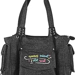 uptown folks Denim handbag for office, office bag for girls & women, college bag for girls & women-picture-36