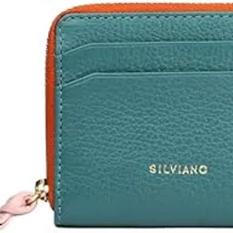 silviano Genuine Luxury Unisex Amber Zip Round Wallet | RFID | Gift Box Included | 4 Card Slots | Leather Card Holder | Interior Compartment for Notes, Keys, Coins | Slim Leather Wallet-picture-36