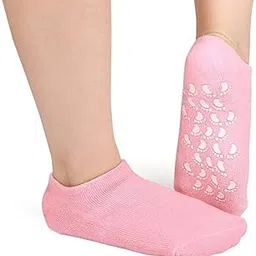 Moisturizing Gel Spa Socks for Soft and Smooth Feet – Comfortable, Breathable Pink Cookvera Socks, Ideal for Dry Skin, Pack of 1-image-81