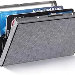 Stealodeal Illusion Black Stainless Steel Front Credit/Debit RFID Blocking 6 Card Holder-picture-32
