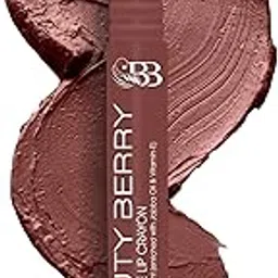 BeautyBerry Poppins Matte Lip Crayon Lipstick for Women Long Lasting Non Transfer Lip Crayon Smudge Proof & Waterproof Lipstick Enriched with Jojoba Oil & Vitamin E (17 - Coffee Commando)-image-37