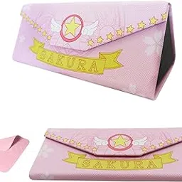 wsrxdmsn Cute Cartoon Foldable Anime Glasses Case Glasses Cloth Travel Portable Eyeglass Case for Girl-picture-16