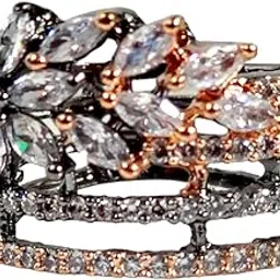 sharleez Multi-layering Anti Tarnish Real AD Finger Ring | Elegant and Stylish Jewelry for Glamorous Occasions-picture-26