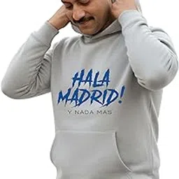 bratmaz Hala-Madrids Y-NAD- Mas Grey Ultra Soft Cozy Hoodie, Blue Logo Print, Premium Pullover Sweatshirt-picture-28