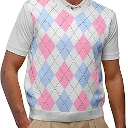 golf knickers V-Neck Argyle Golf Sweater Vests - GolfKnickers: Mens - Pullover (AAA-ZZZZ)-picture-16
