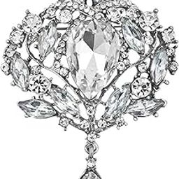 yellow chimes Brooch for Women Multicolor Crystal Floral Shaped Brooch Pin Fashionable Brooch for Girls and Women.-picture-24