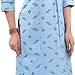 streezy Breathable Printed Straight Maternity Feeding Kurti with Zip for Nursing & Pregnancy-picture-17