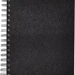 amazon basics A5 Artists Wiro Bound Sketch Book | 120 Perforated Pages | Black Hardcover for Pencil, Chalk, Graphite, Crayon & Ink | Ideal for Drawing, Sketching, Design & Architecture (Pack of 1)-image-99