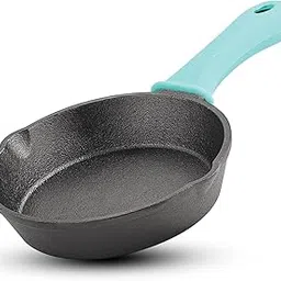 BERGNER Eco Cast Iron 15cm Skillet, Pre-Seasoned Loha Frypan, Even Heat Distributor, Retains Heat to Enhance Flavor, Comes with Silicone Sleeve, Healthy Cooking - Induction Base and Gas Stove Ready-picture-22