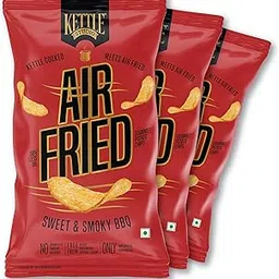 Kettle Studio | Air Fried Potato Chips | Sweet & Smoky BBQ 80g | Pack of 3 image 1