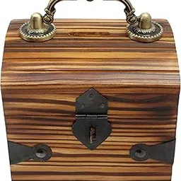 ITOS365 Handicrafted Wooden Antique Money Bank - Coin Saving Box - Piggy Bank - Gifts for Kids, Girls, Boys & Adults-picture-15