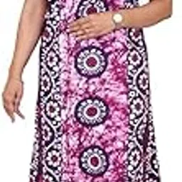 Shrisay Fashion Women's Printed Premium Cotton Maxi Nightgown Nighty AK Multicolour-image-16