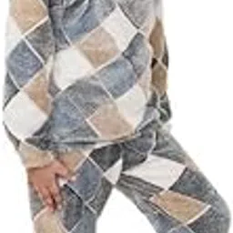 us reload Girl's Soft Fleece Casual Woolen Night Suit Set | T-Shirt & Pyjama | Warm Sleepwear for Kids |-picture-18