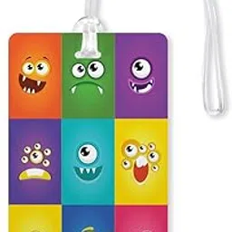 100yellow 100yellow® Big Eyes Luggage Tags, Bag Tag Travel Id Labels Tag for Baggage Suitcases Bags with Silicon| Multicolor-picture-44