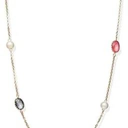 BY EVERSTYLISH Long Beaded Necklace for Women | Trendy Everyday Wear Jewelry | Lightweight Chain Necklace with Pastel Beads | Anti Tarnish Coating Fashion Jewelry-image-20