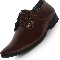 fausto Men Party Formal Patent Leather Lace-Up Shoes for Office|Memory Cushion Insole|Meeting Comfort Slip-Ons-picture-53