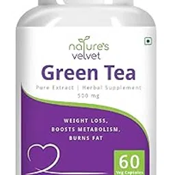 Natures Velvet Lifecare Green Tea Pure Extract 500 mg, 60 Veggie Capsules - Pack of 1-image-94
