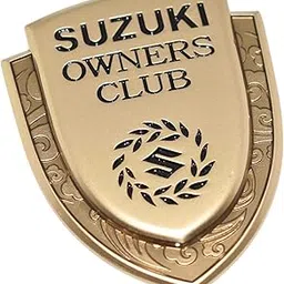 AAKICHI Suzuki Owners Club Emblem Sticker for All Suzuki Cars |Automotive Car, Bike Badges Logo Self Adhesive Sticker| Perfect Decoration for Cars,Home,Office and etc. (Gold)-picture-35