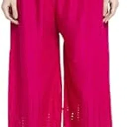 Full Stretchable Solid Regular Shining Chikankari Embroidered Straight Palazzos for Womans and Girls-image-9