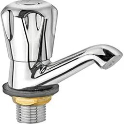 JAGGER JPC24 Full Brass Pillar Tap for Wash Basin, Bathroom Basin Pillar Cocke Tap for Home and Office, Quarter Turn Tap with Wall Flange and Teflon Tape (SLEEK)-image-59