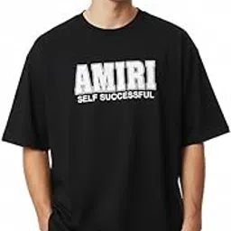 Amiri Self Successful Graphic T-Shirt, Black, Cotton Crew Neck-picture-13