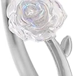 Rings For Women | Fashion Adjustable Silver Ring Cubic Zircon Crystal Ring | Floral Shaped Finger Ring for Girls | Eternal Shine | Birthday Gift For Girls Women Anniversary Gift for Wife-image-40