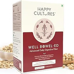 Happy Cultures Well Bowel-ed Unique Blend of 5 Digestive Fiber & Probiotics, Promote Bowel Health Reduce Constipation Gas Bloating Acidity Better Weight Control, Blood Sugar Levels, Unflavored 15 Sachets-image-21