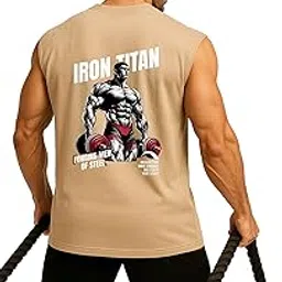 Half Sleeve Compression Vest for Men's Athletic & Sports Tight for Fitness | Gym Tshirt for Men (in, Alpha, S, Regular, Beige V1)-image-77