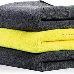 AZARIA Microfiber Cloth 30x40 cm 800 GSM Thick Lint & Streak-Free Multipurpose Cloths Automotive Microfiber Towels for Car Bike Cleaning Washing, car Cleaning Accessories (Pack of 3 Grey 800 GSM)-image-57