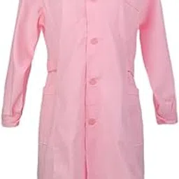 myaddiction Women White Scrubs Lab Coat Medical Nurse Doctor Uniform Lapel Neck M Long Sleeve-Thin-Pink Clothing Shoes & Accessories | Uniforms & Work Clothing | Lab Coats-picture-17