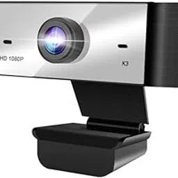 HD 1080P Webcam with Built-in Microphone, USB Computer Camera, K3 Model, Black and Silver-image-8