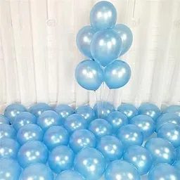 Sky Blue Balloons Pack of 50 for birthday decoration items also suitable for Anniversary, Wedding, Celebration, Party-picture-26