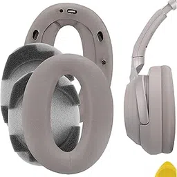 Geekria QuickFit Replacement Ear Pads for Sony WH-1000XM2, MDR-1000X Headphones Ear Cushions, Headset Earpads, Ear Cups Cover Repair Parts (Champagne Gold + Insulation Cotton)-image-23