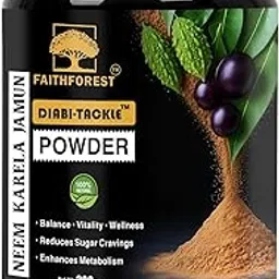FATHFOREST Diabi-Tackle Powder | 100% Natural NEEM Karela Jamun Powder for Blood Sugar Balance & Glucose Metabolism Support | Ayurvedic Herbal Supplement to Reduce Sugar Cravings, Enhance Digestion, and Promote Overall Vitality & Wellness-image-19