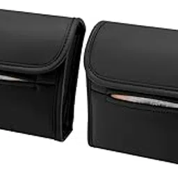 Automaze PU Leather Car Tissue Box, Suitable for Car Headrest, Sun Visor and Armrest Box, Without Tissues (Pack of 2, Black)-picture-12