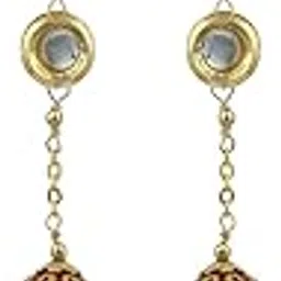 pearlz gallery Delicate Jade and Rose Quartz Beads Earrings for Women-picture-44