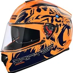 Studds Drifter Full Face Helmet Orange N1, Size: XL(60 cm)-picture-31