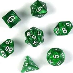 7PCS Dice Set, Tabletop Gaming Sessions, Travel Gaming Accessories, Polyhedral Dice, It can be Given as a Gift to Others, Essential for Tabletop Games(Green)-picture-21