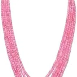 manbhar gems Onyx Gemstone Beads 5 layer Necklce for Women and Girls Pink Color-picture-49