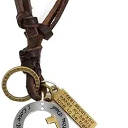 I Love You Mom, I Love You Dad Silver Stainless Steel, Leather Pendant Necklace Chain For Men And Women-image-64