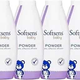 Softsens Baby Powder|Enriched with Patchouli & Olive|Soothes & Moisturises Baby’s Skin|Mild,Dermatologically Tested,Hypoallergenic & Paraben-Free|200g (Pack of 4)-image-94