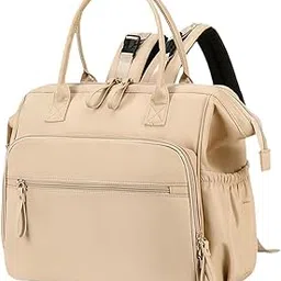 Diaper Tote Bag Waterproof Shoulder Bag for Mom Carrying Bag Baby Diaper Bag Beige-picture-47