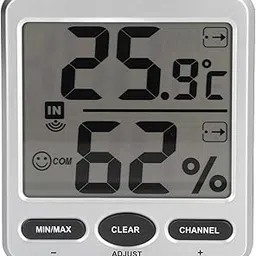 Wireless Thermometer Hygrometer Digital Temperature Humidity Gauge Monitor for Indoor Outdoor Baby Room (TS-WS-07-C1)-image-1